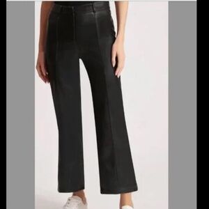 NWT Avec Les Filles Faux-ever Leather Cropped Pants